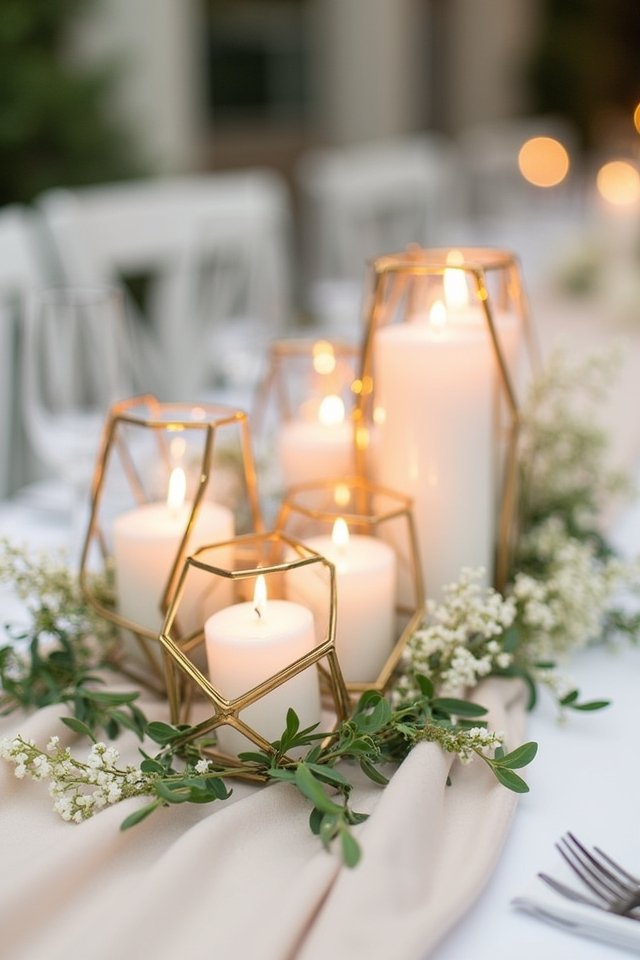 stunning geometric candle holders