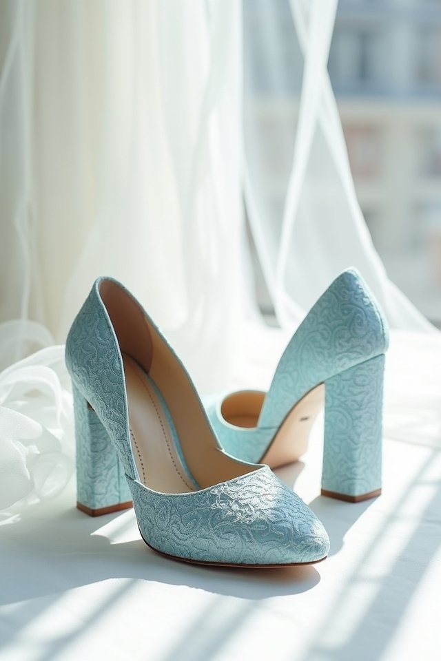 stunning light blue heels