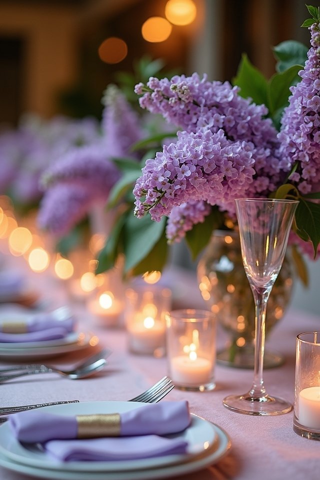 stunning lilac table runners