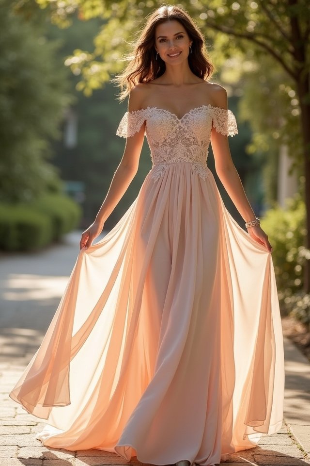 stunning off the shoulder elegance