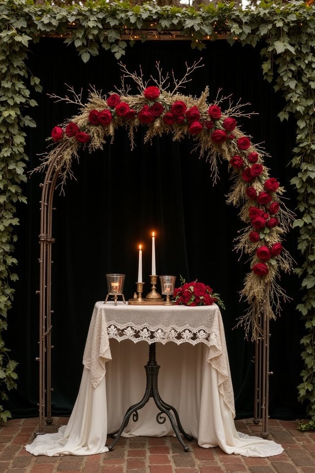stunning rustic floral backdrop