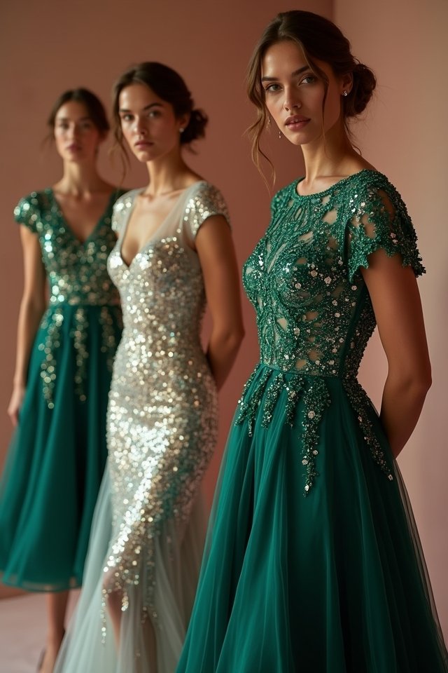 stunning sequin embellished midi dresses