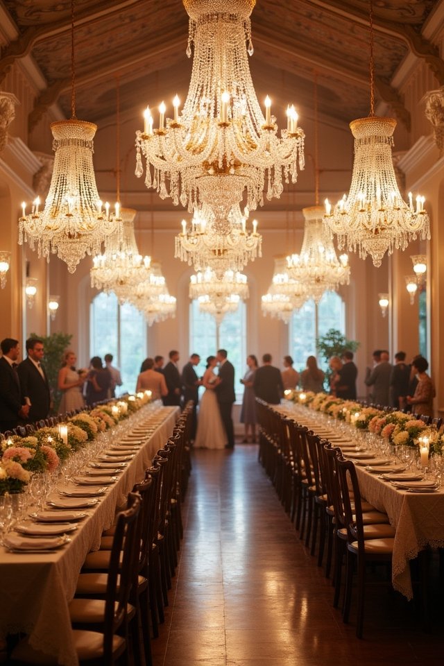stunning vintage crystal chandeliers