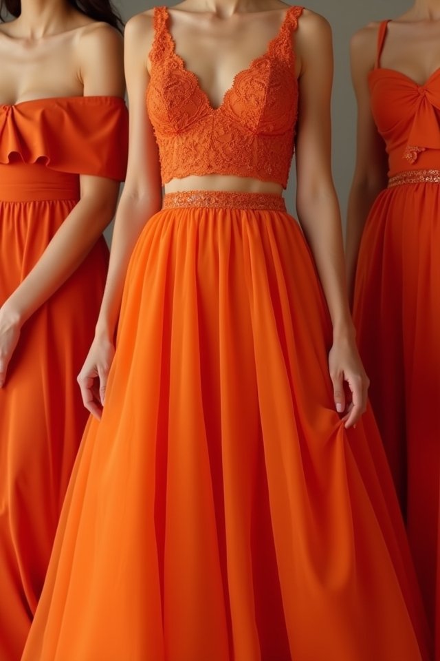 stylish burnt orange ensembles