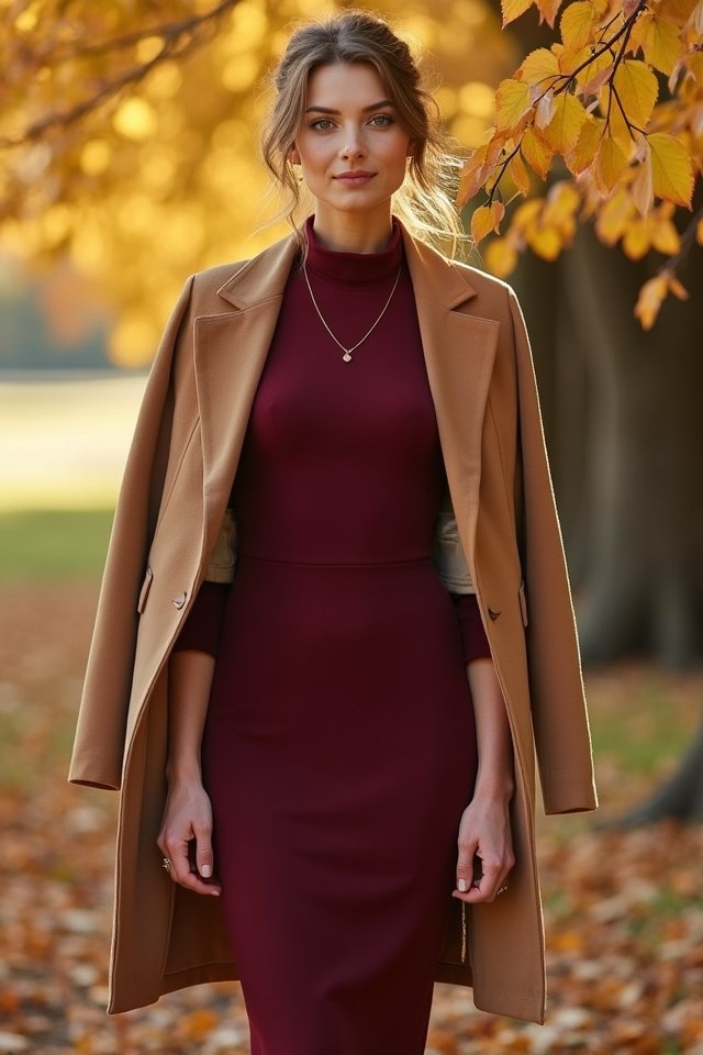 stylish fall wedding outfit