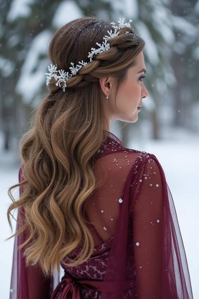 stylish half up twist hairstyle