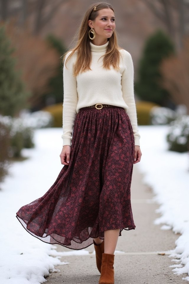 stylish midi skirt elegance