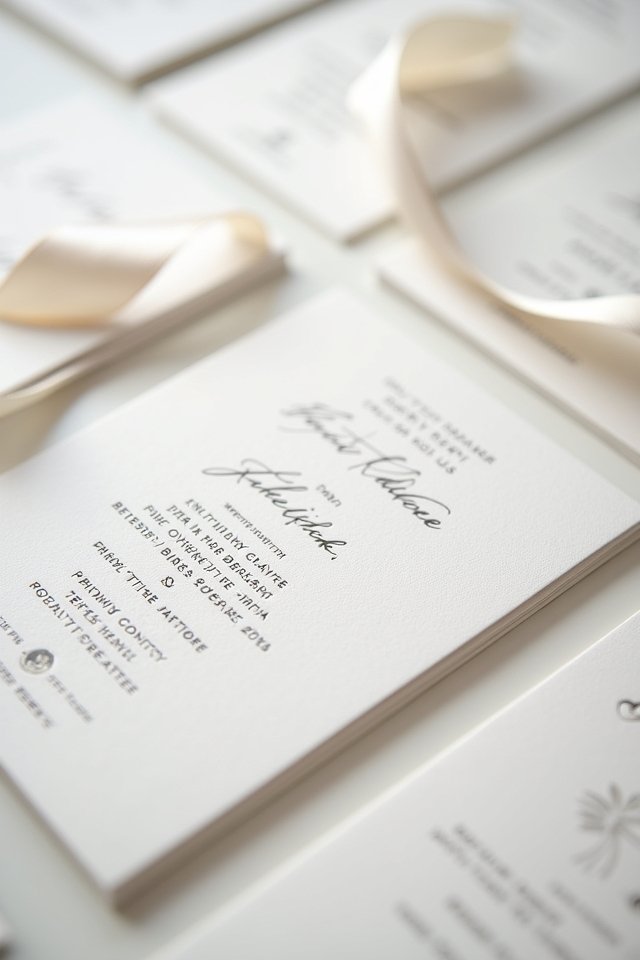 stylish textured wedding invitations