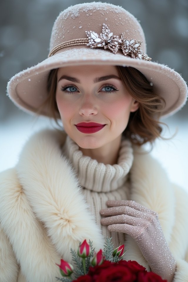 stylish winter bridal accessories