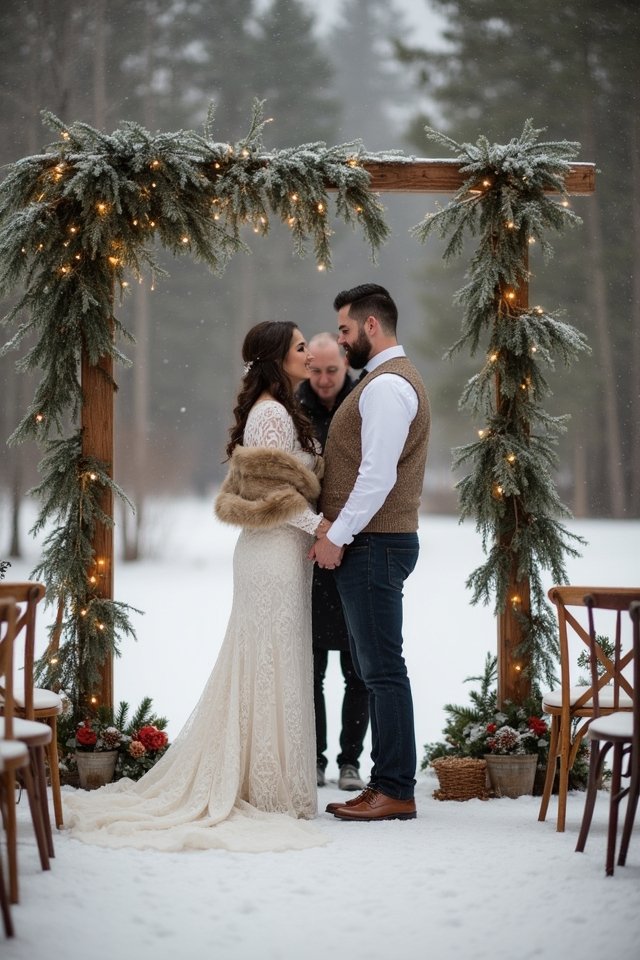 stylish winter wedding attire