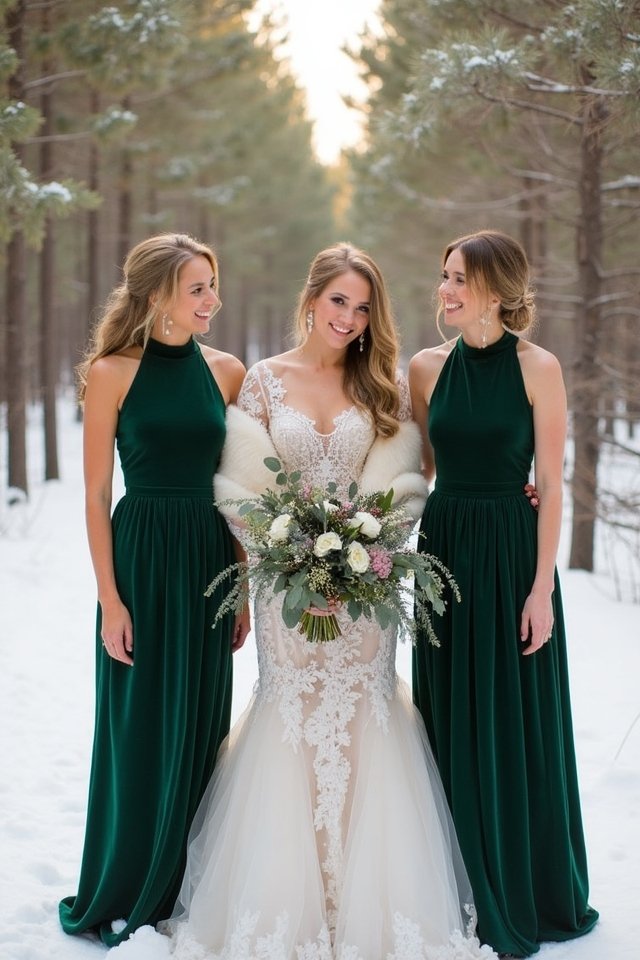 stylish winter wedding attire