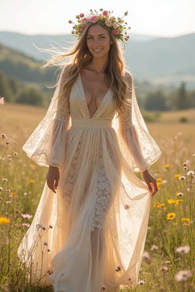 stylish wrap maxi dress