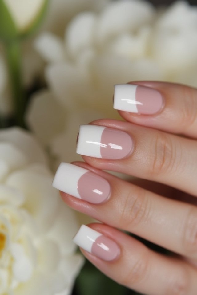 subtle elegant french tips