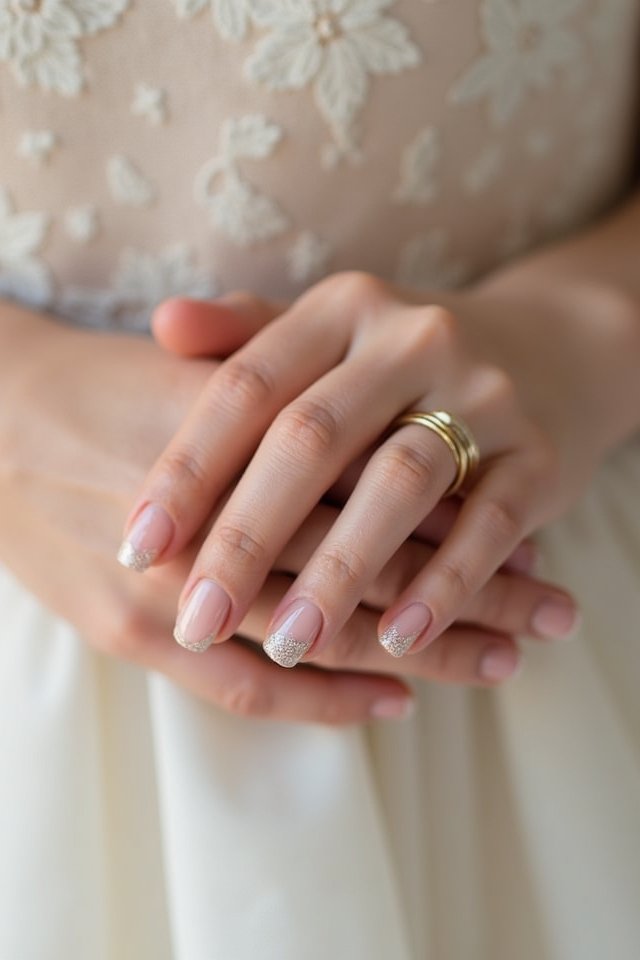subtle glitter nail accents