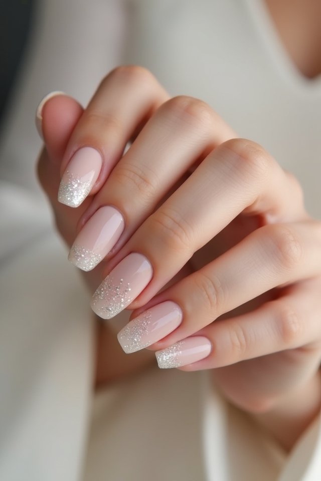 subtle glitter nail accents