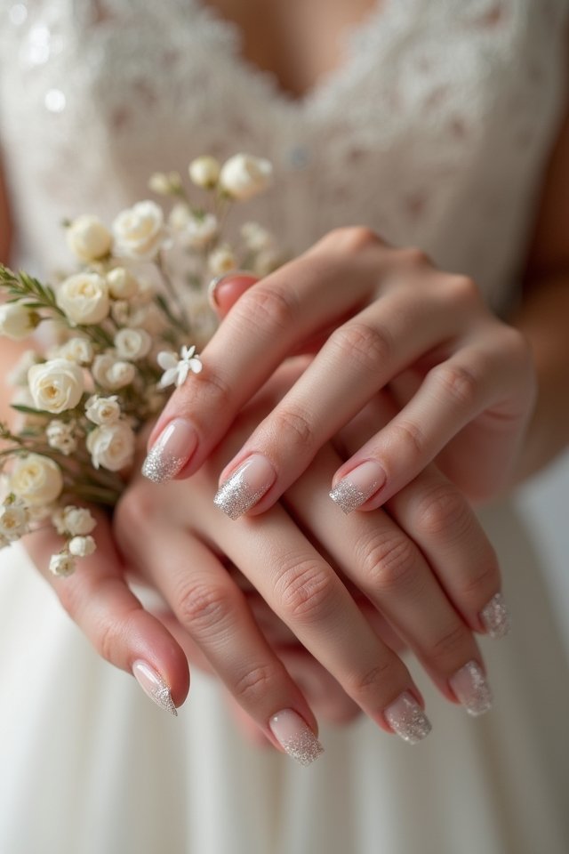 subtle glitter nail accents