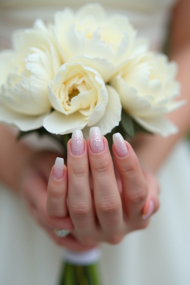 subtle glitter ombr elegance