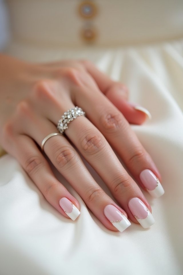 subtle ombre wedding nails