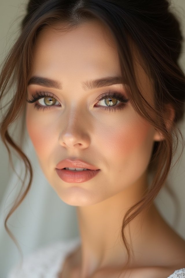 subtle peach wedding elegance