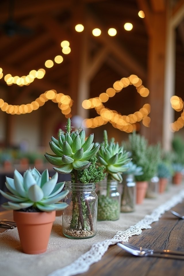 succulent and cactus centerpieces