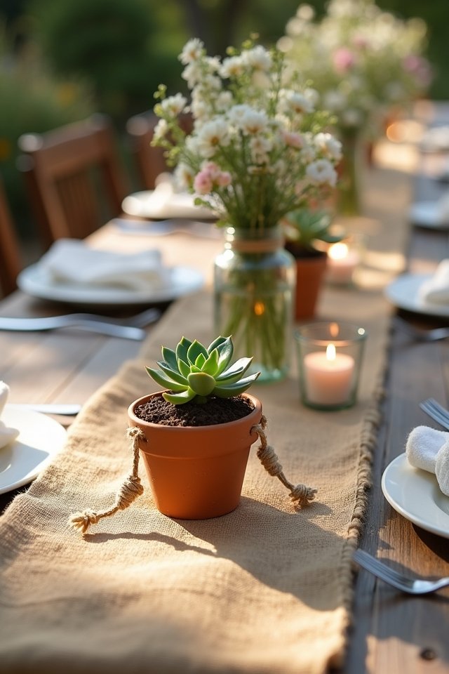 succulent table settings charm
