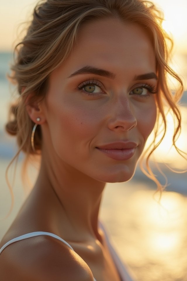 sun kissed beach wedding makeup