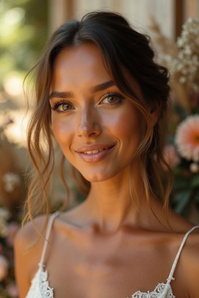 sun kissed bronze wedding glow
