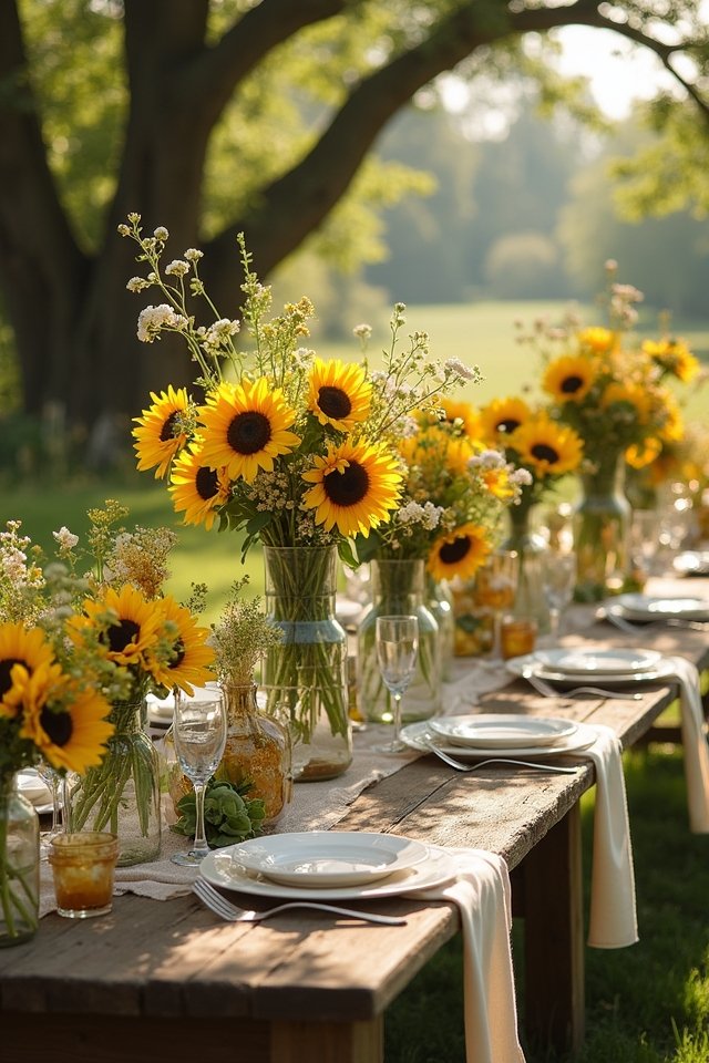 sunflower themed wedding celebration