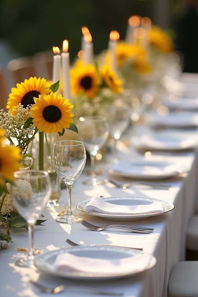 sunflower wedding centerpiece ideas
