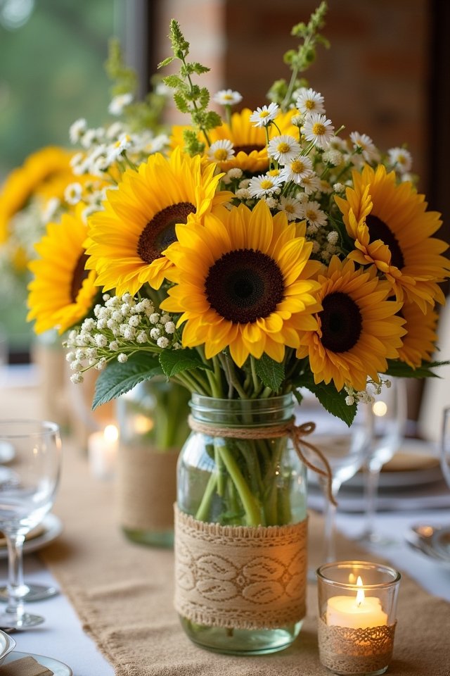 sunflower wedding decorations ideas