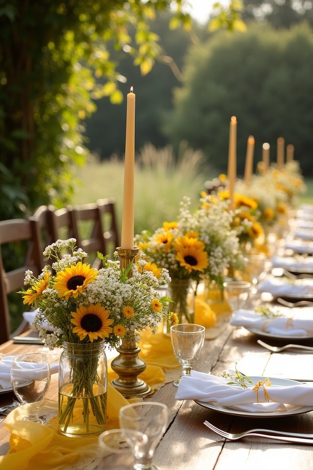 sunny wedding decor accents