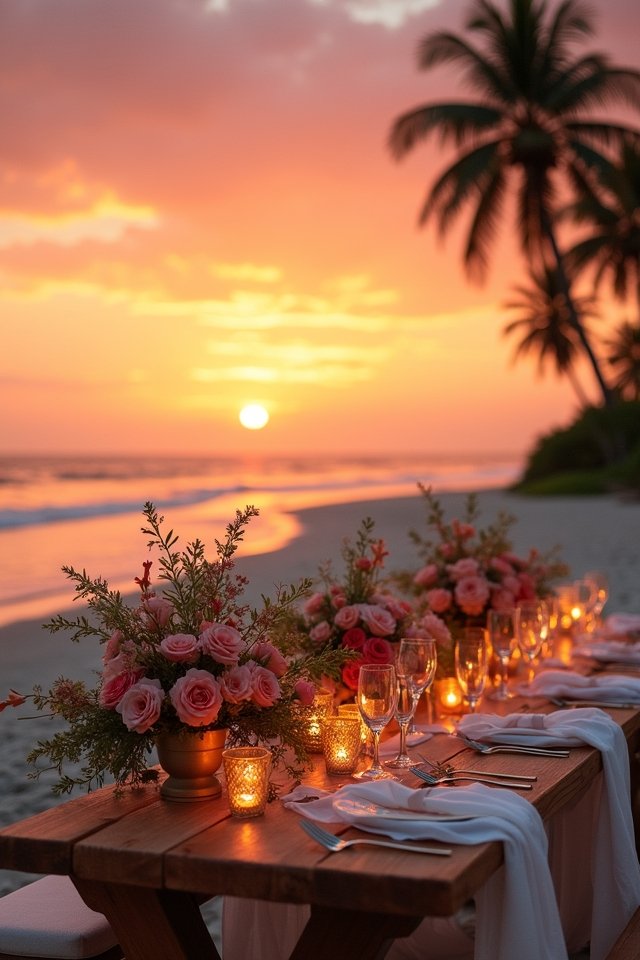 sunset wedding color palette