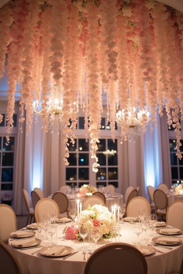 suspended floral wonderland display