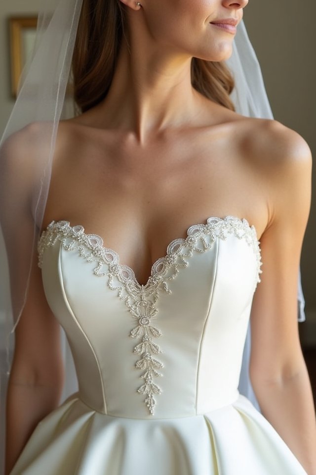 sweetheart neckline bridal elegance