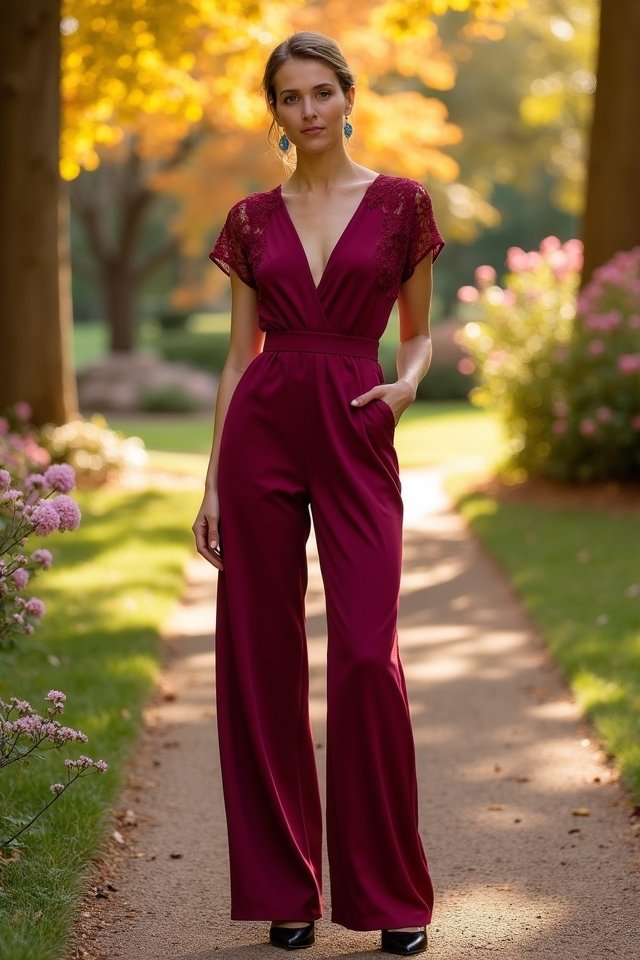 tailored jumpsuit wedding style