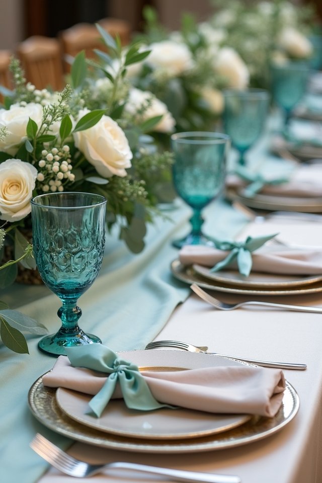 teal and taupe elegance