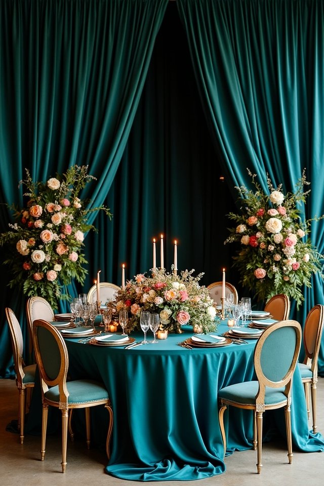 teal wedding decor inspiration