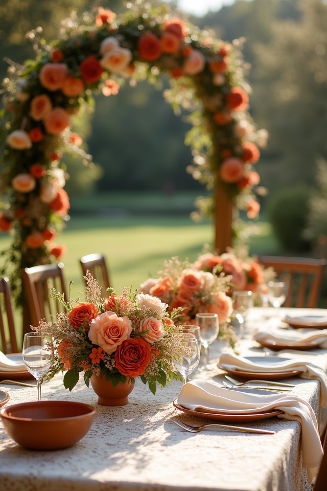 terracotta and cream romance