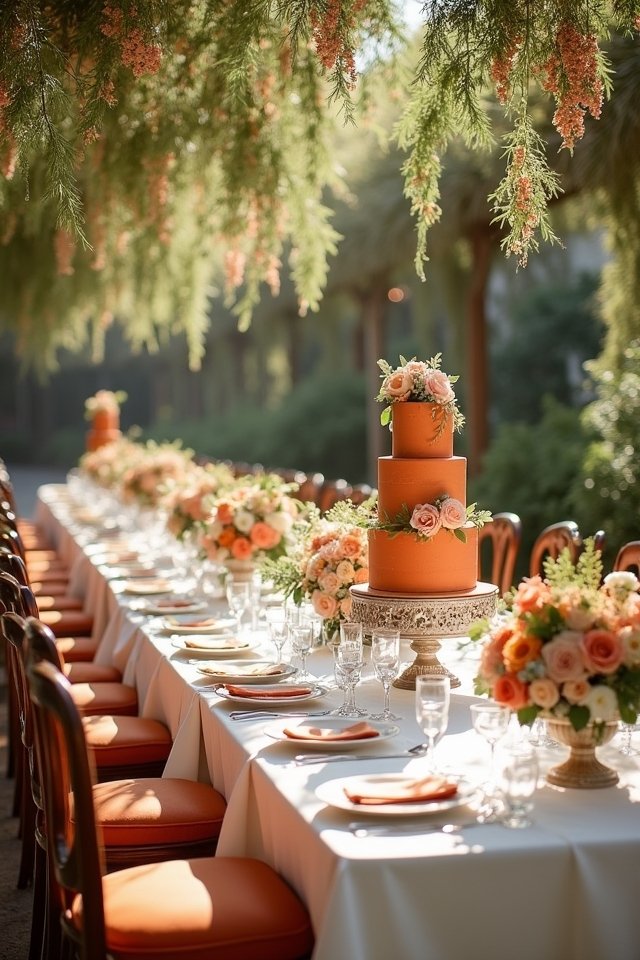 terracotta and white elegance