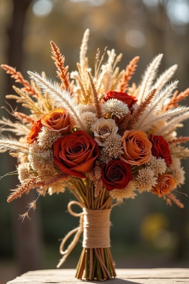 terracotta dried flower arrangements