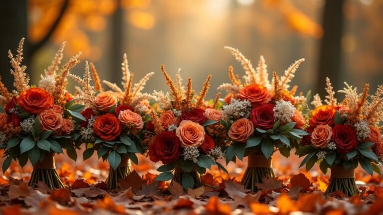 terracotta fall wedding bouquets