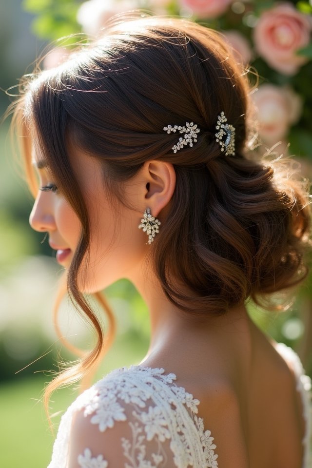 textured lob with side part