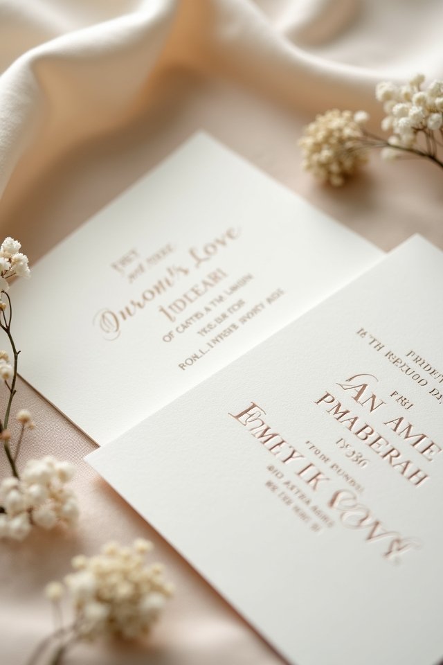 textured paper enhances invitations