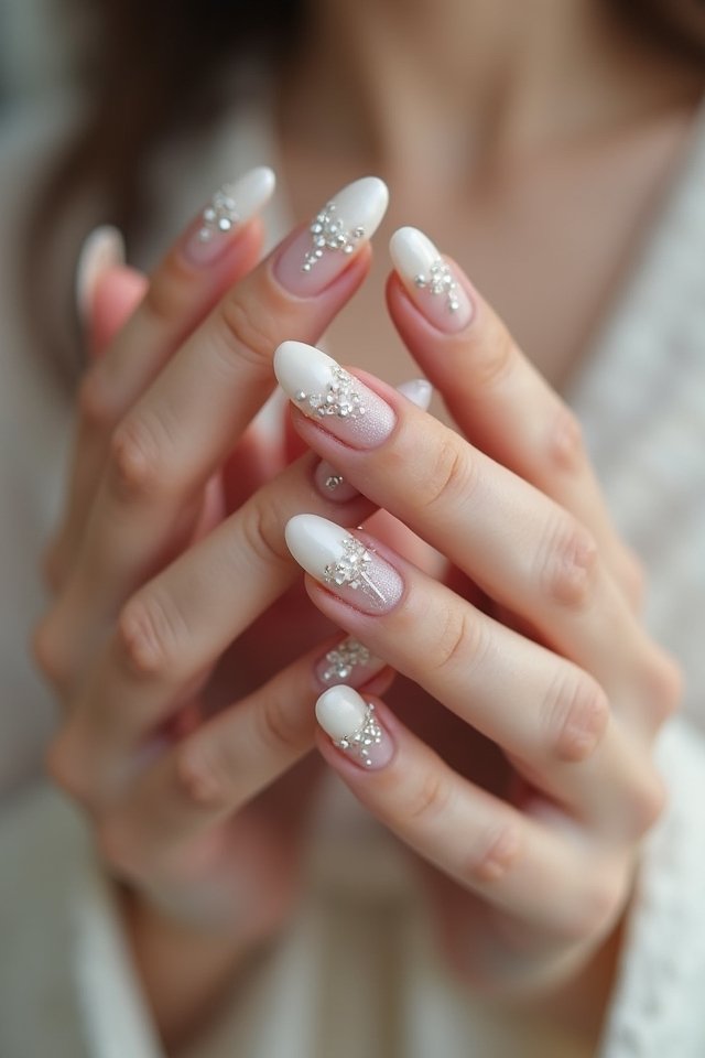 textured pearl matte nails