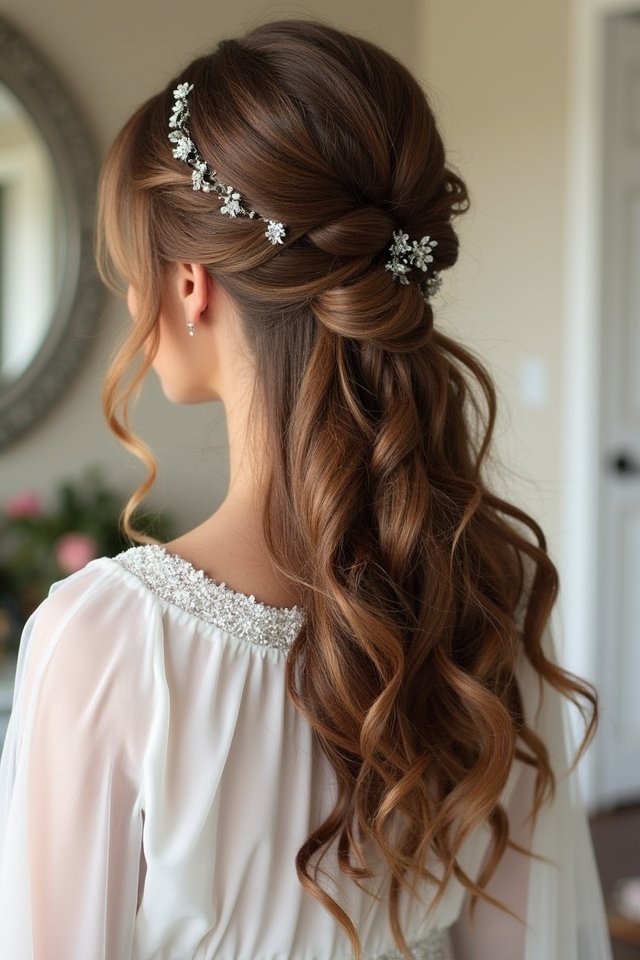 textured ponytail with curls