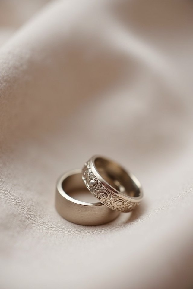 textured rings with nature inspired designs