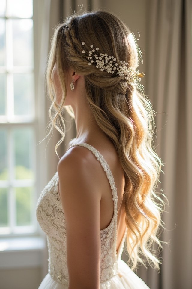 textured side braid elegance