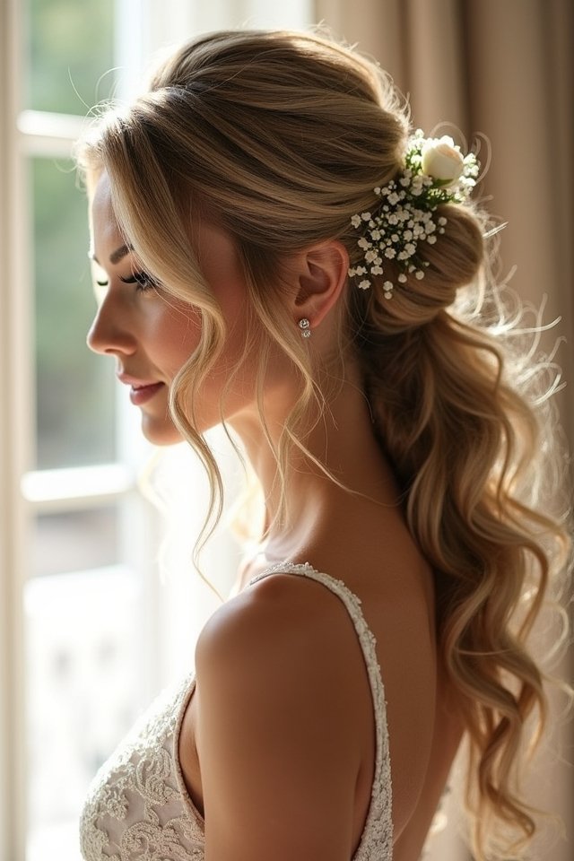 textured voluminous ponytail elegance