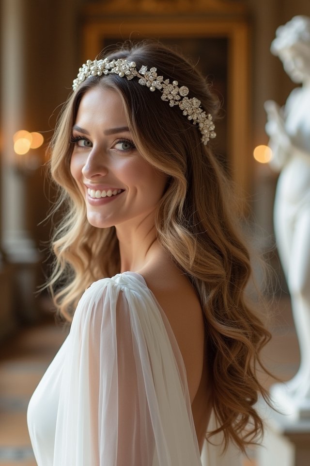 textured waves with headband