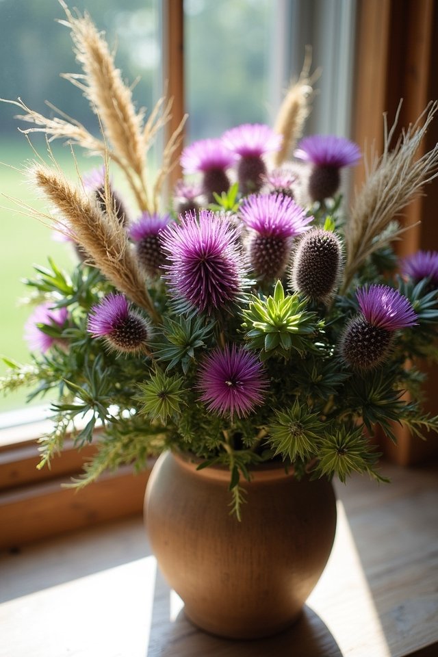 thistle and succulent elegance